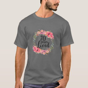 Camiseta Regalos De Cumpleaños De Mujeres De 70 Años De E