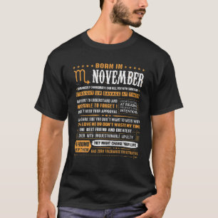 Camiseta Regalos De Cumpleaños De Noviembre - Nacidos En No