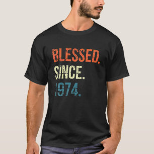 Camiseta Regalos de cumpleaños número 50 Bendito desde 1974
