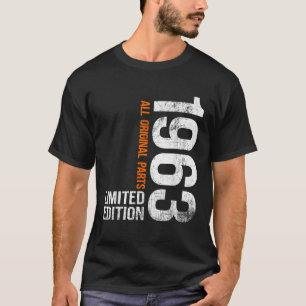 Camiseta Regalos de cumpleaños Vintage 1963 63 hombres muje