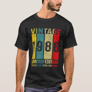 Camiseta Regalos de cumpleaños Vintage 1986 Edición limitad
