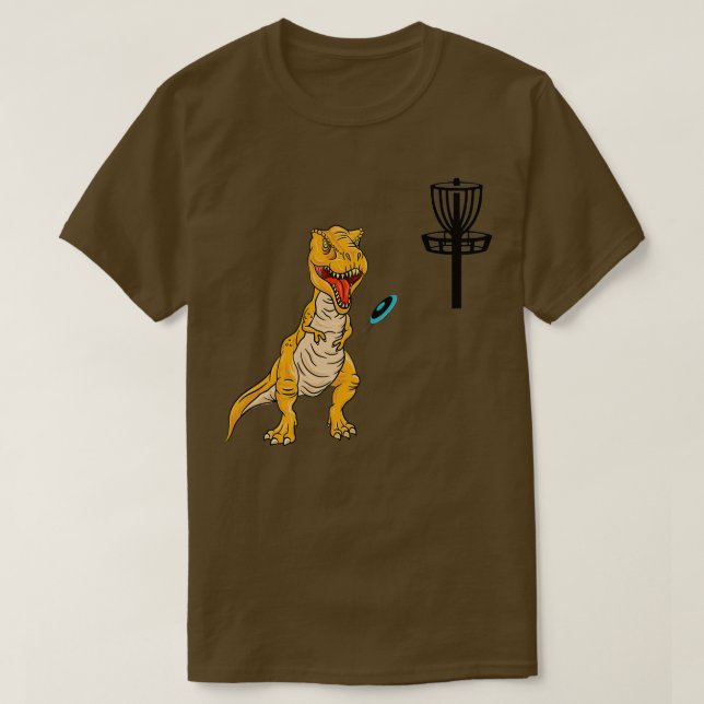 Camiseta Regalos de dinosaurios de disco de golf para golfi (Diseño del anverso)
