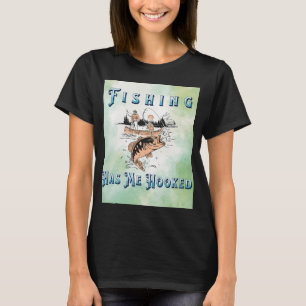 Camiseta regalos de diseño divertido de pesca que me tienen