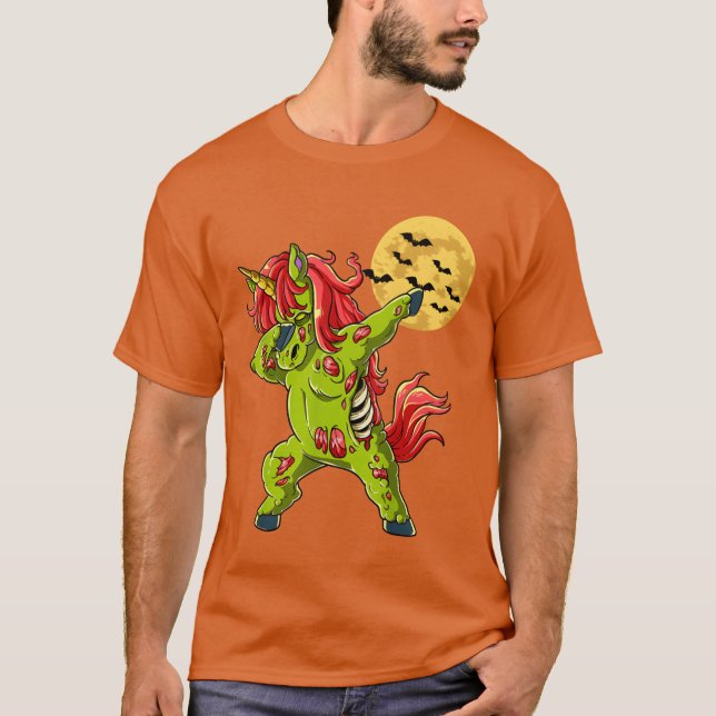 Camiseta Regalos de disfraces de Halloween de unicornio Zom (Anverso)