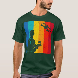 Camiseta Regalos de drones retro vintage de piloto de drone