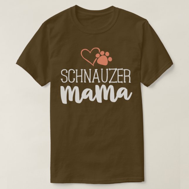Camiseta Regalos De Dueños De Perros De Schnauzer Mama Shir (Diseño del anverso)