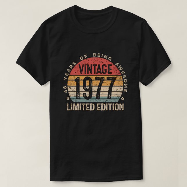 Camiseta Regalos de edición limitada del 48 cumpleaños Vint (Diseño del anverso)