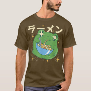 Camiseta Regalos de fideos Kawai de Ramen de Rana Verde Jap