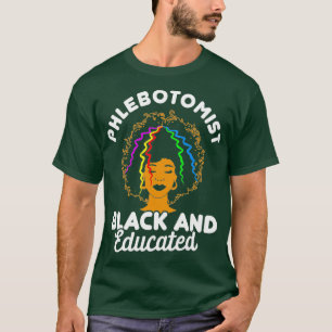 Camiseta Regalos de flebotomía negra de Estados Unidos