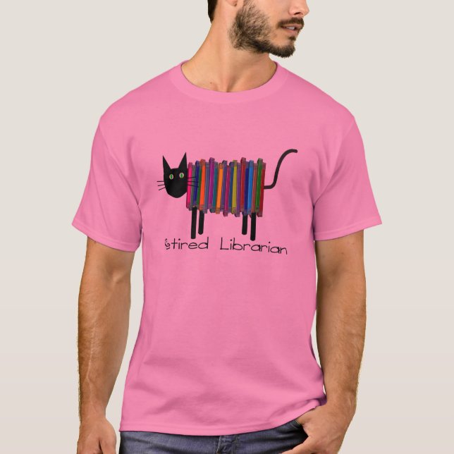 Camiseta Regalos de gatos de libros bibliotecarios retirado (Anverso)