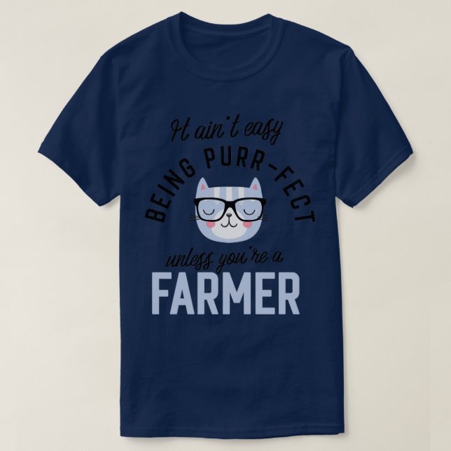 Camiseta Regalos de gatos granjeros para los amantes de los (Diseño del anverso)
