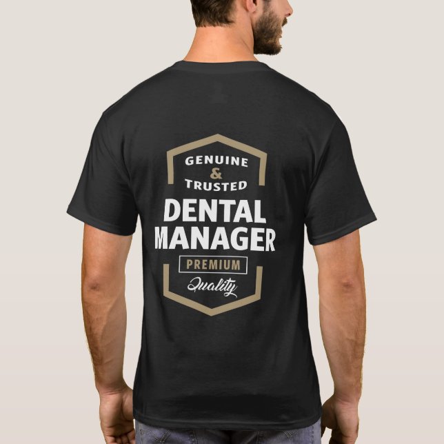 Camiseta Regalos de Gestor Dental Genuino (Reverso)