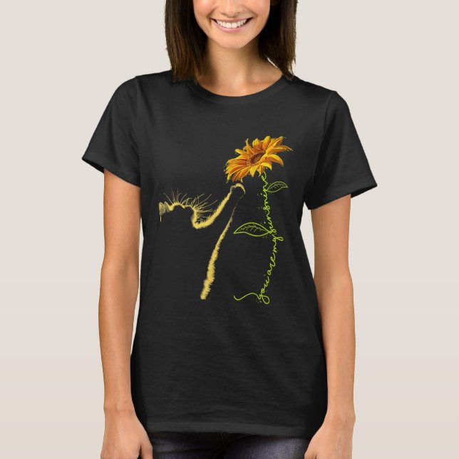 Camiseta Regalos De Girasol De Gato Para Los Amantes Del Ga (Anverso)