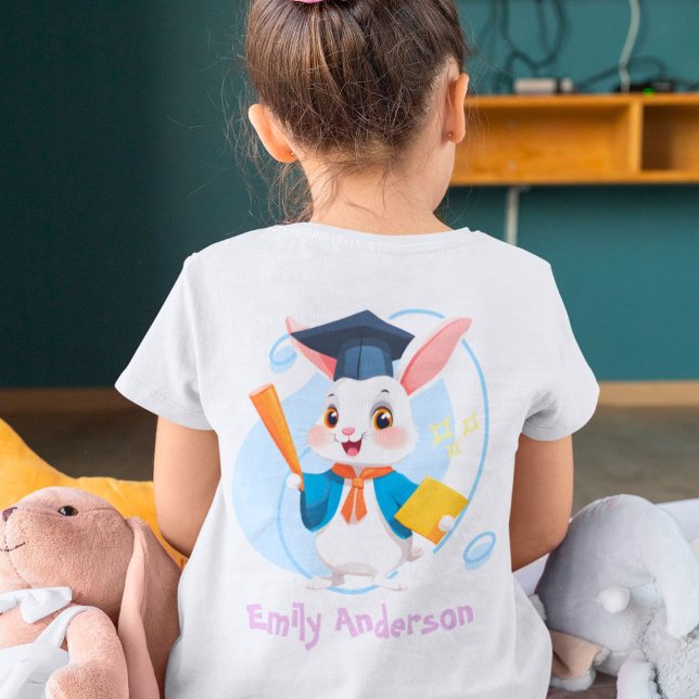 Camiseta Regalos de Graduación de Conejo Cute para los jard (Cute Rabbit Graduation Gifts for Kindergarteners)