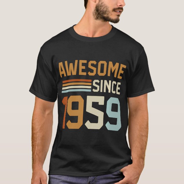 Camiseta Regalos De Judía De 66 Años Hombres Mayores 1959 6 (Anverso)