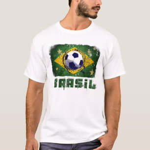 Camiseta Regalos de la bandera del fútbol del Brasil del