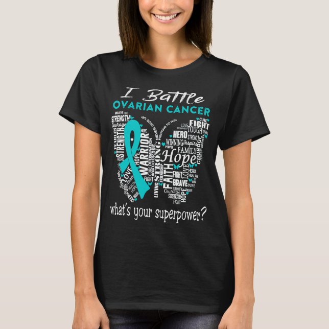Camiseta Regalos de la Cinta de Cáncer de Ovario Mes de Con (Anverso)