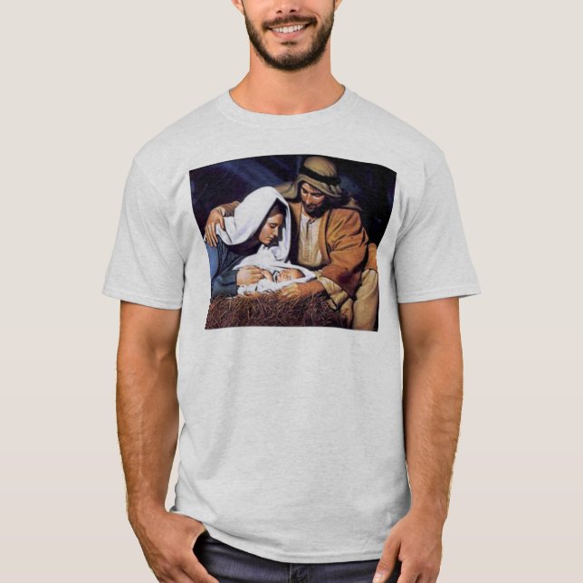Camiseta Regalos de la escena de la Natividad para Navidade (Anverso)