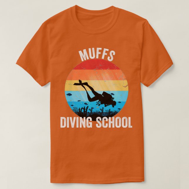 Camiseta Regalos de la escuela de buceo de Muffs (Diseño del anverso)