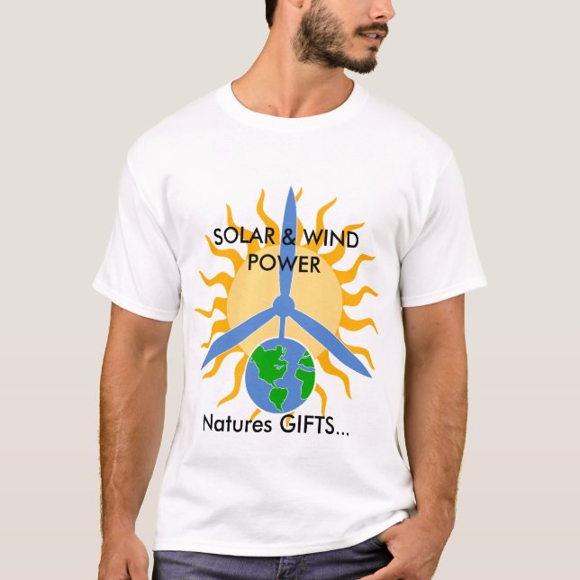 Camiseta REGALOS de las naturalezas…, SOLAR y VIENTO… (Anverso)