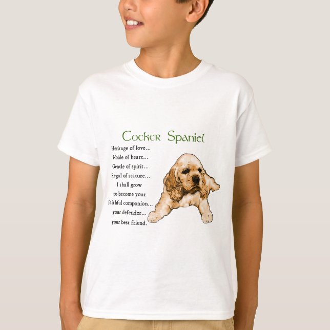 Camiseta Regalos de los amantes de cocker spaniel (Anverso)