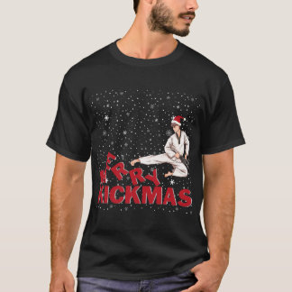 Camiseta Regalos de los Navidades de Merry Kickmas Karate