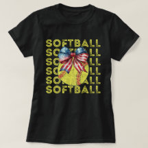 Regalos de mamá de Softball | Softbol Bandera Amer