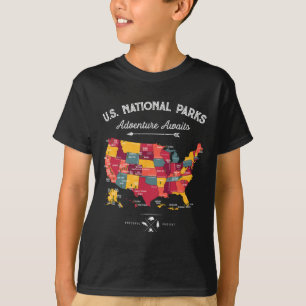 Camiseta Regalos de mapa de 62 parques nacionales Nosotros