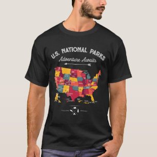 Camiseta Regalos de Mapa de 62 Parques Nacionales Nosotros