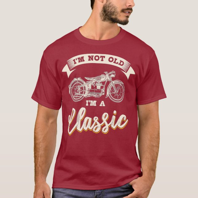 Camiseta Regalos De Motocicleta De Biker No Es Antiguo Im C (Anverso)