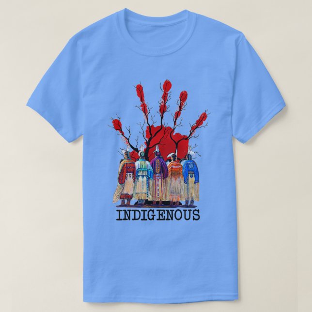 Camiseta Regalos de mujeres indígenas nativas de la mano ro (Diseño del anverso)