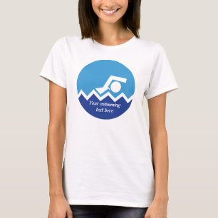 Camiseta Regalos de natación, nadador en un personalizado d