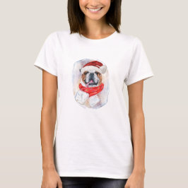 Camiseta Regalos de Navidad de Bulldog Inglés para Amantes 