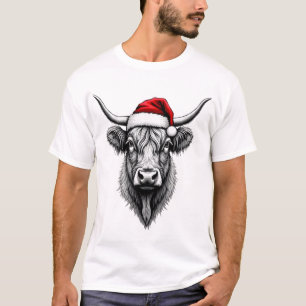 Camiseta Regalos de Navidad de Santa Bebé Vaquita Highland 