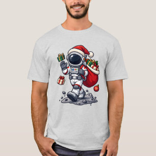 Camiseta Regalos de Navidad del Astronauta Santa Espacial
