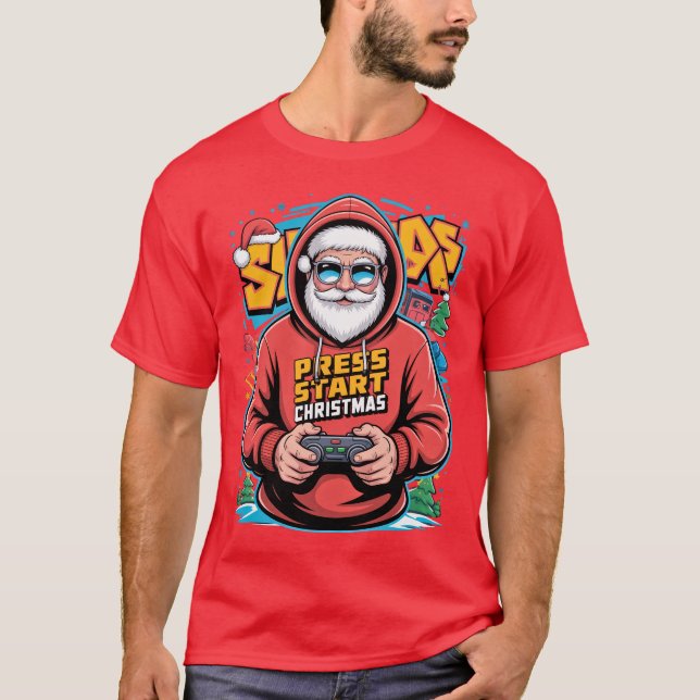 Camiseta Regalos de Navidad para Gamers Amantes de las Cons (Anverso)