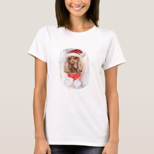 Camiseta Regalos de Navidad para perros Cocker Spaniel ingl