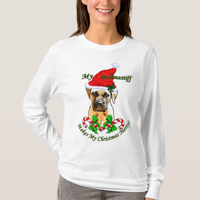 Camiseta Regalos de Navidades Bullmastiff (Anverso)