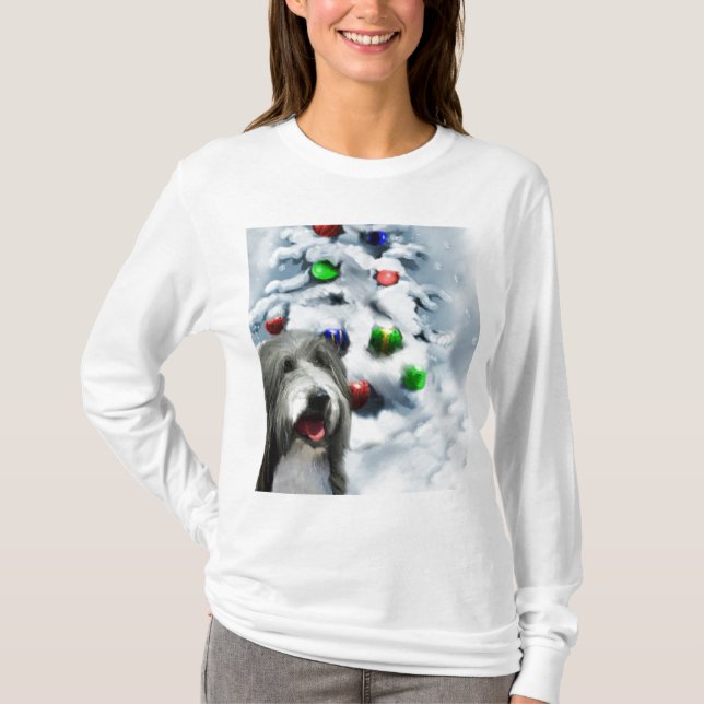 Camiseta Regalos de Navidades Collie con barba (Anverso)