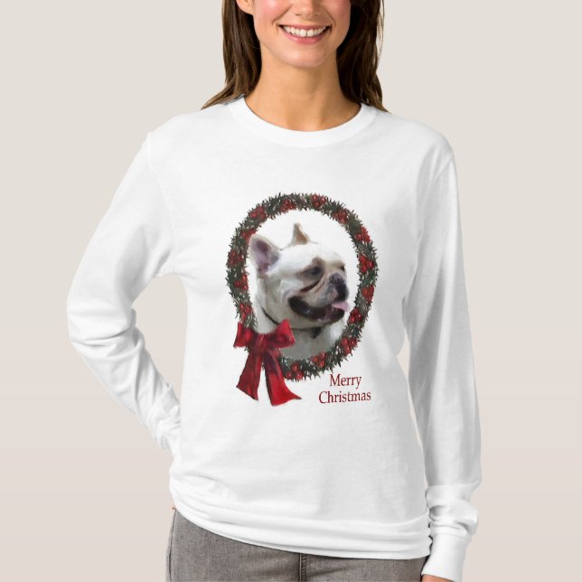 Camiseta Regalos de Navidades de Bulldog de Francia (Anverso)
