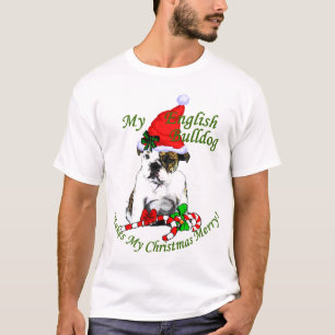 Camiseta Regalos de Navidades de Bulldog ingleses
