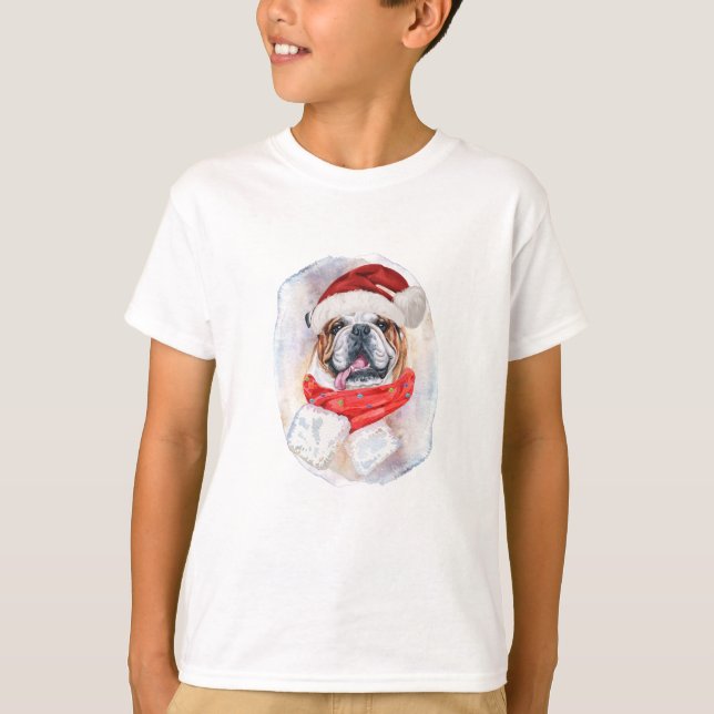 Camiseta Regalos de Navidades de Bulldog ingleses para aman (Anverso)