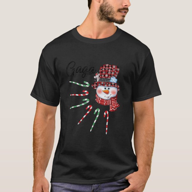 Camiseta Regalos de Navidades de caña de caña roja Gaga (Anverso)