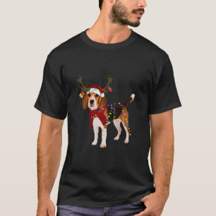 Camiseta Regalos de Navidades de la luz de reno de Santa Be