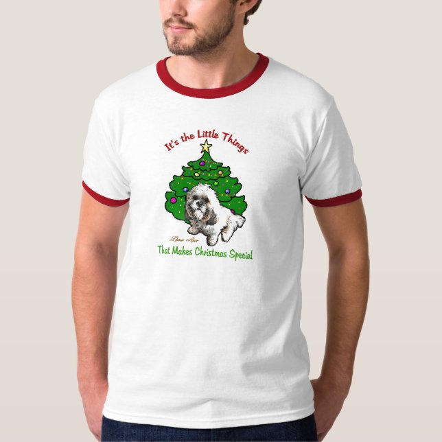 Camiseta Regalos de Navidades de Lhasa Apso (Anverso)