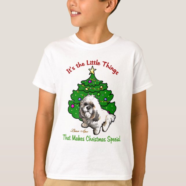 Camiseta Regalos de Navidades de Lhasa Apso (Anverso)