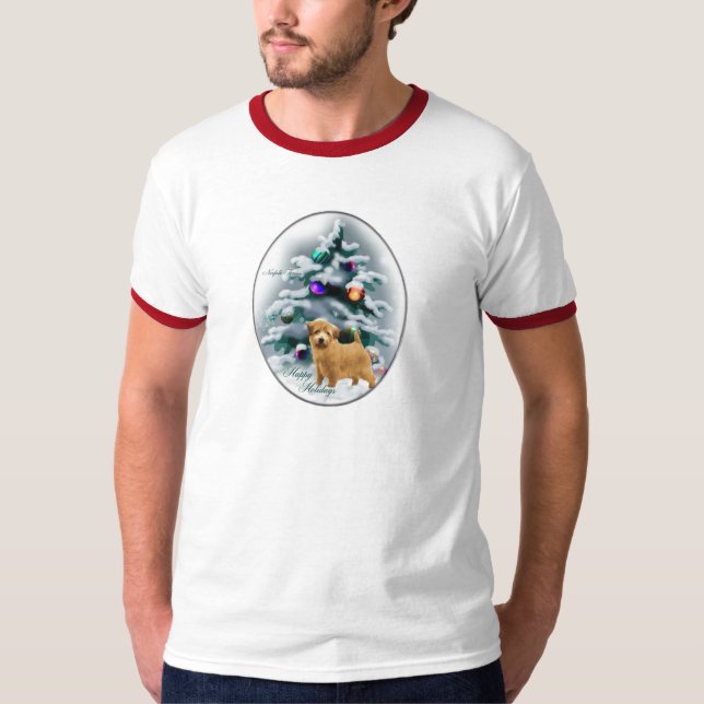 Camiseta Regalos de Navidades de Norfolk Terrier (Anverso)