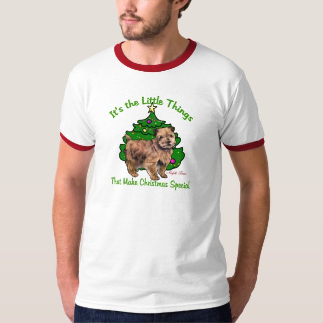 Camiseta Regalos de Navidades de Norfolk Terrier (Anverso)