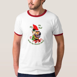 Camiseta Regalos de Navidades de Pit Bull Terrier
