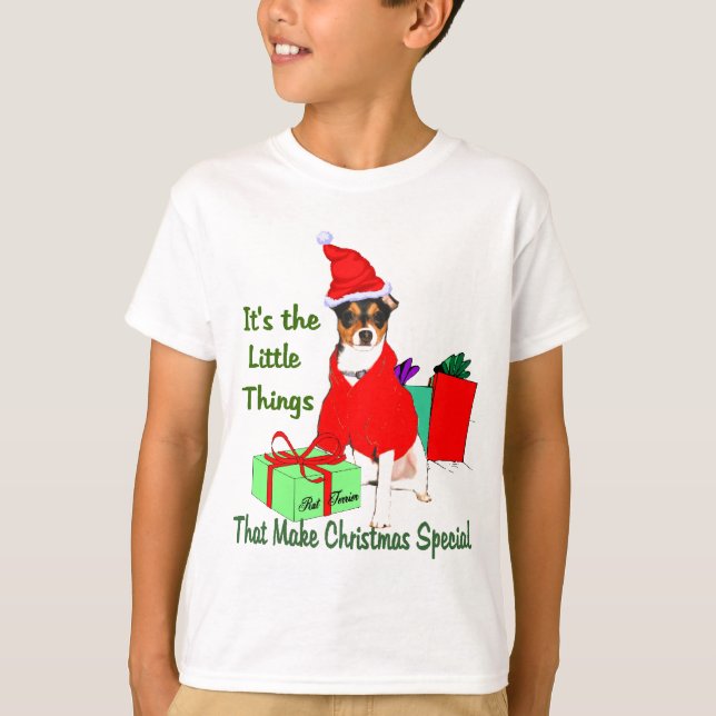 Camiseta Regalos de Navidades de Rat Terrier (Anverso)
